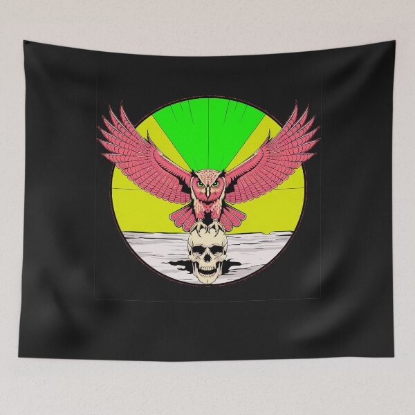 Item preview, Owl with skull designed and sold by AnimalsDH305.