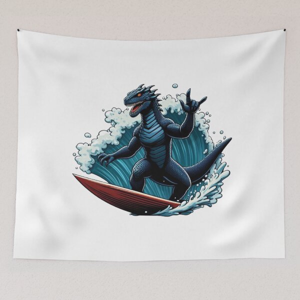 Item preview, Cute Surfer Iguana designed and sold by Aqmean.