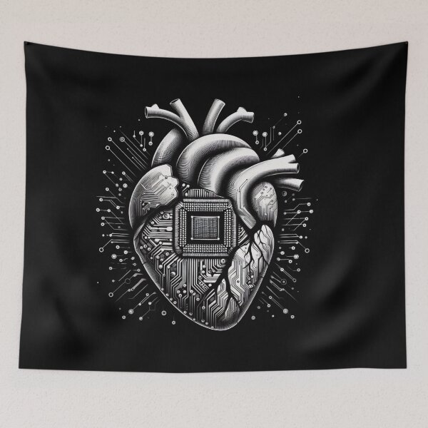 Item preview, "Techno-Heart Fusion" designed and sold by MarandSviet.