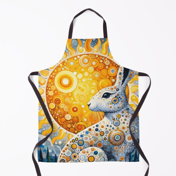 Item preview, Radiant Sun Worshiping White Hare designed and sold by FOLK ART FUSION by heidiannemorris.