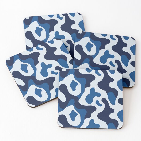 Item preview, A design of a cowhide pattern with deep navy blue and white patches designed and sold by HEMRO.