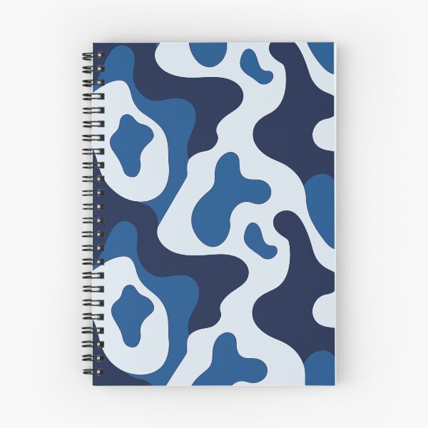 Item preview, A design of a cowhide pattern with deep navy blue and white patches designed and sold by HEMRO.