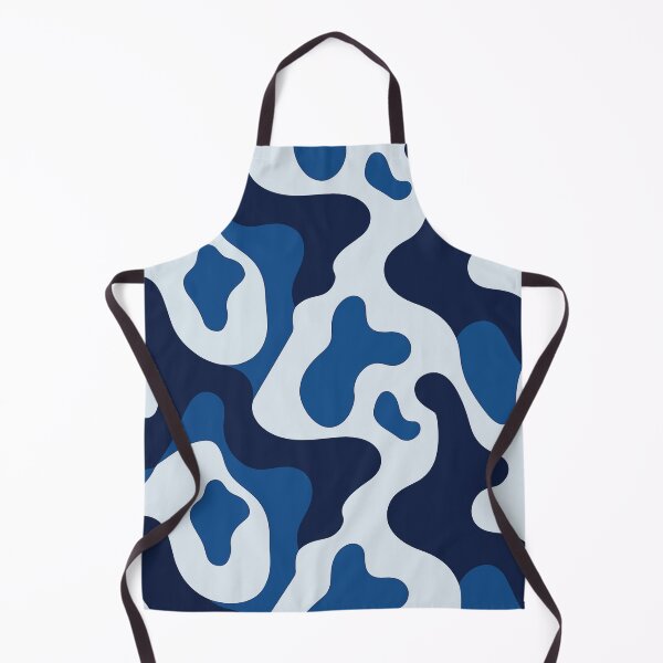 Item preview, A design of a cowhide pattern with deep navy blue and white patches designed and sold by HEMRO.