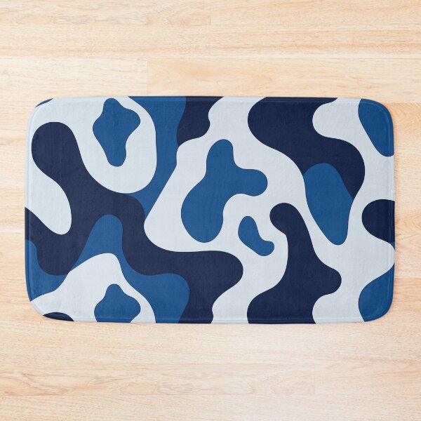 Item preview, A design of a cowhide pattern with deep navy blue and white patches designed and sold by HEMRO.