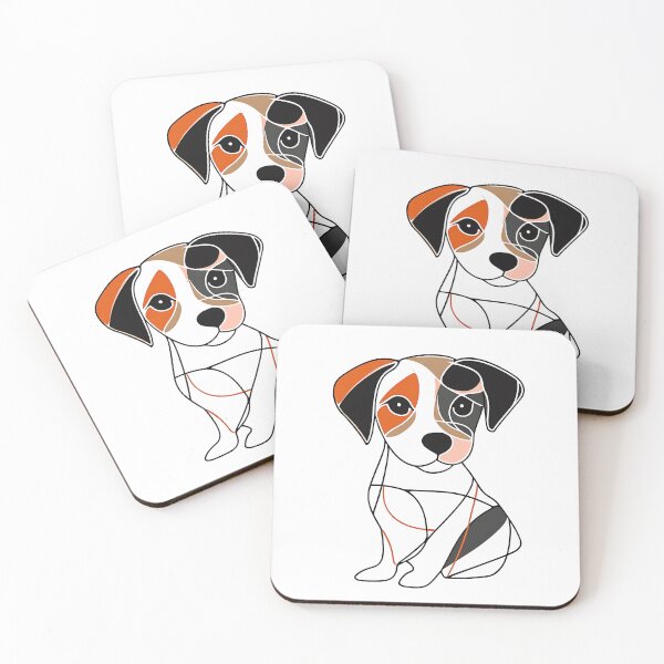 Item preview, Puppy design in vector format, with a blend of bold lines and filled areas. designed and sold by FreedomArtShop.