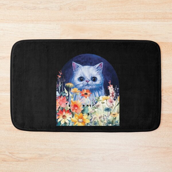 Item preview, Cat Halloween Ghost Cat Ghost Flowers  designed and sold by MarcelooArt.
