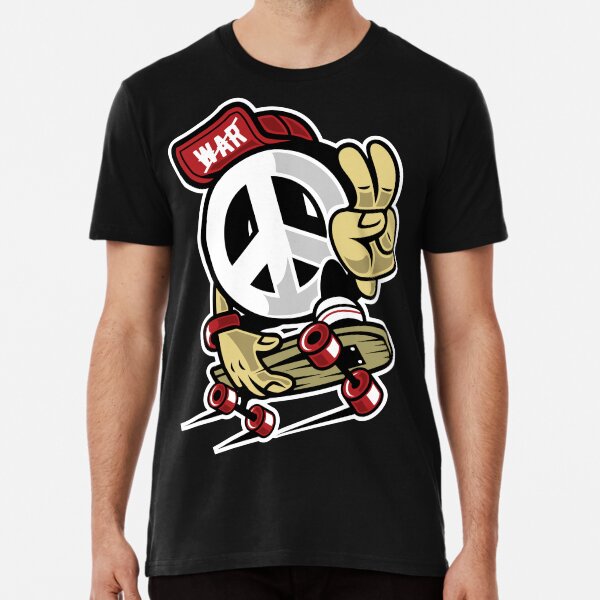 Item preview, Retro Vintage Peace Warrior Rad Skater Boy Street T-Shirt designed and sold by culturesociety.