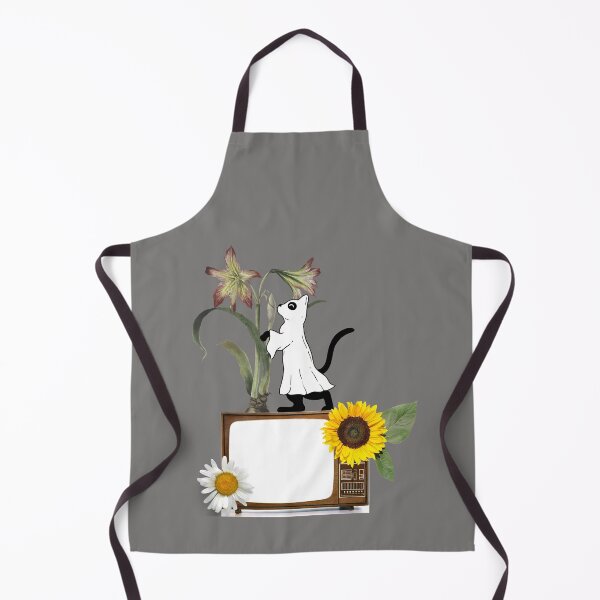 Item preview, Cat Halloween Ghost Cat Ghost Flowers  designed and sold by MarcelooArt.