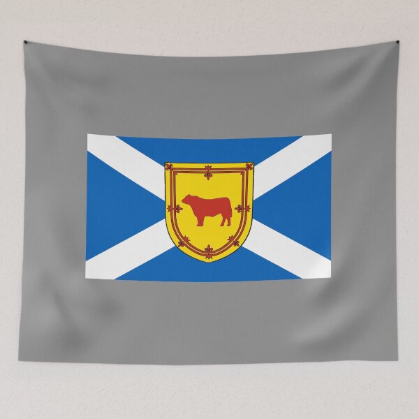 Item preview, Scottish Saltire Flag with Cow Shield (bratach shalainn na h-Alba le sgiath bà) designed and sold by JonathanR1994.