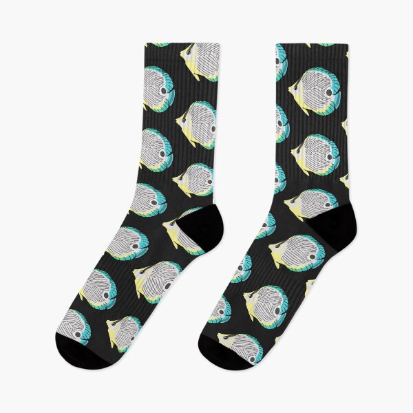 Item preview, Foureye Butterfly Fish designed and sold by Leapingdoe.