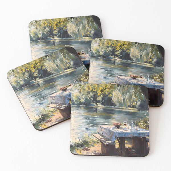 Item preview, Impressionism - Picnic by the Riverbank designed and sold by KootenayDesigns.