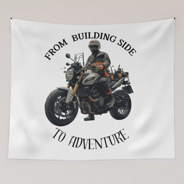 Item preview, CONSTRUTION WORKER ON MOTOCYCLE, MOTOCYCLE FAN, FREEDOM designed and sold by YourTrendyTees.