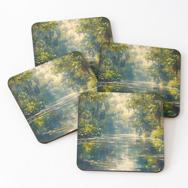 Item preview, Impressionism - Riverine Jungle designed and sold by KootenayDesigns.