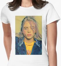Billie Eilish Malerei Tailliertes T-Shirt für Frauen