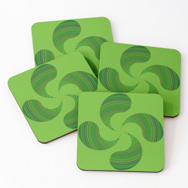 Item preview, green colored lauburu designed and sold by Javier Arizabalo Garcia.