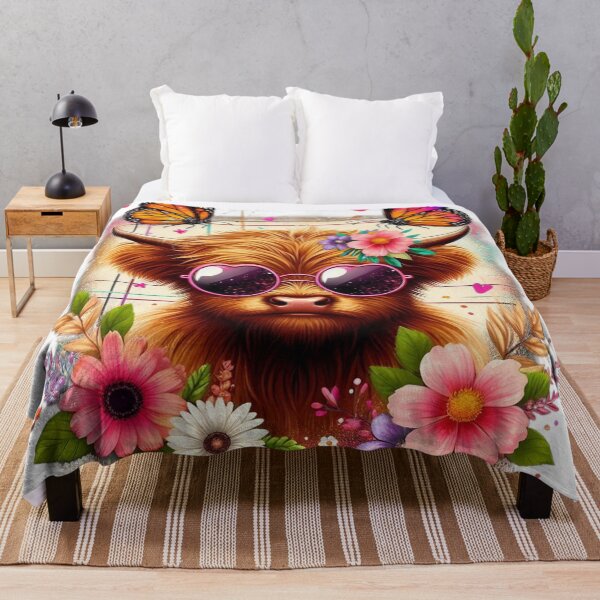 Item preview, Cool Highland Cow, Butterfly designed and sold by deniz kaya.