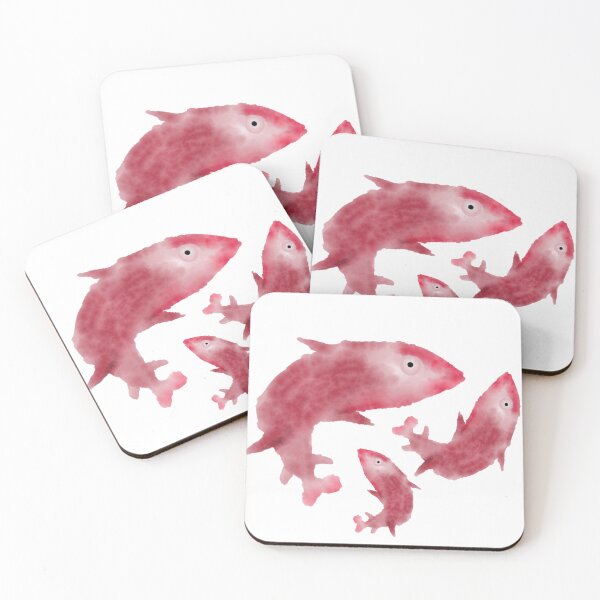 Item preview, RED AND PINK FISH - WATERCOLOR  designed and sold by CHALEE-P.
