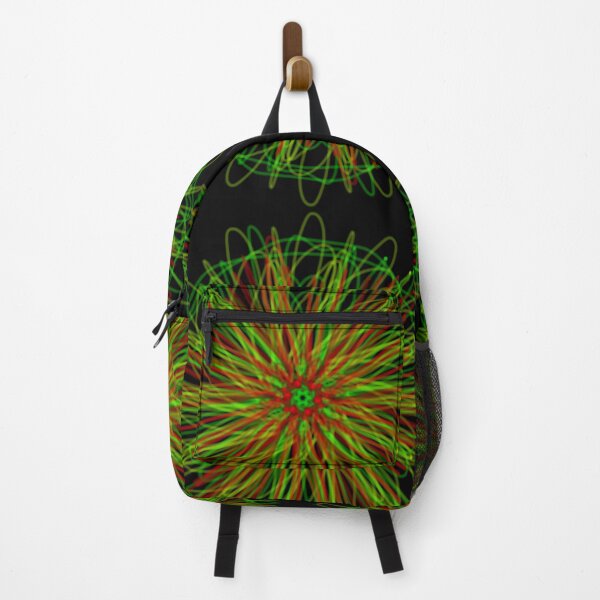 Item preview, Red, green and Yellow geometric flower design designed and sold by Stefrait-7.