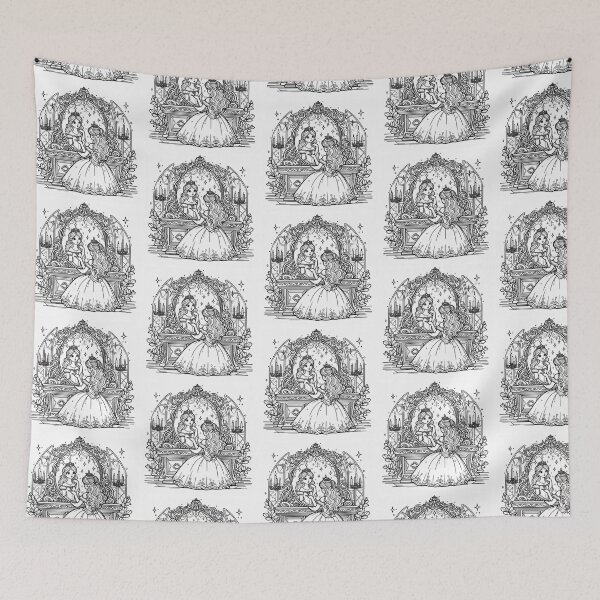 Item preview, Princess in the Mirror Magic Castle Line Art designed and sold by choder61.