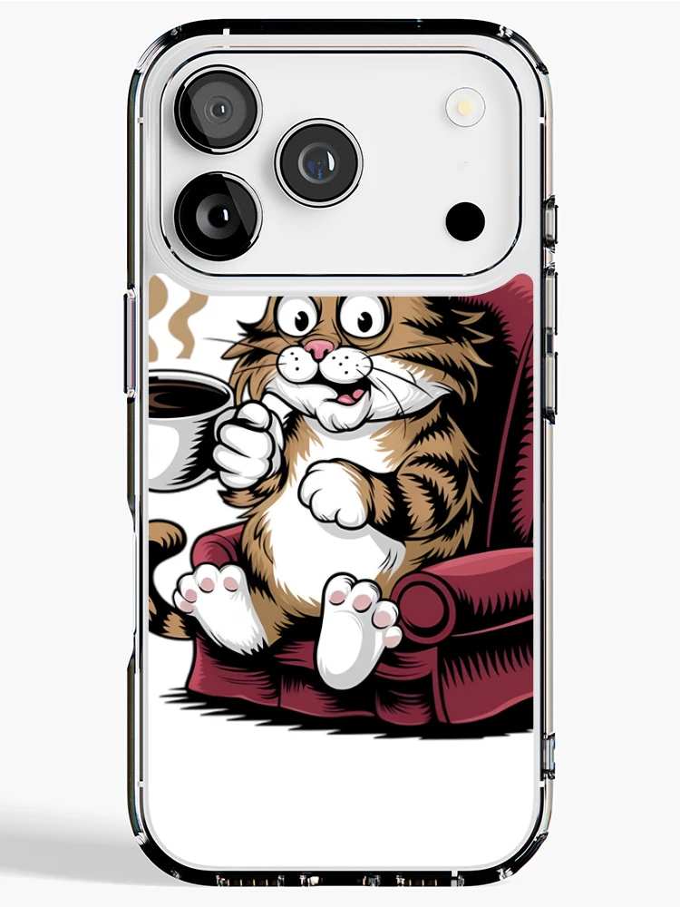 Thumbnail 1 of 5, iPhone Case, Coffee Cat designed and sold by R3FDesign.