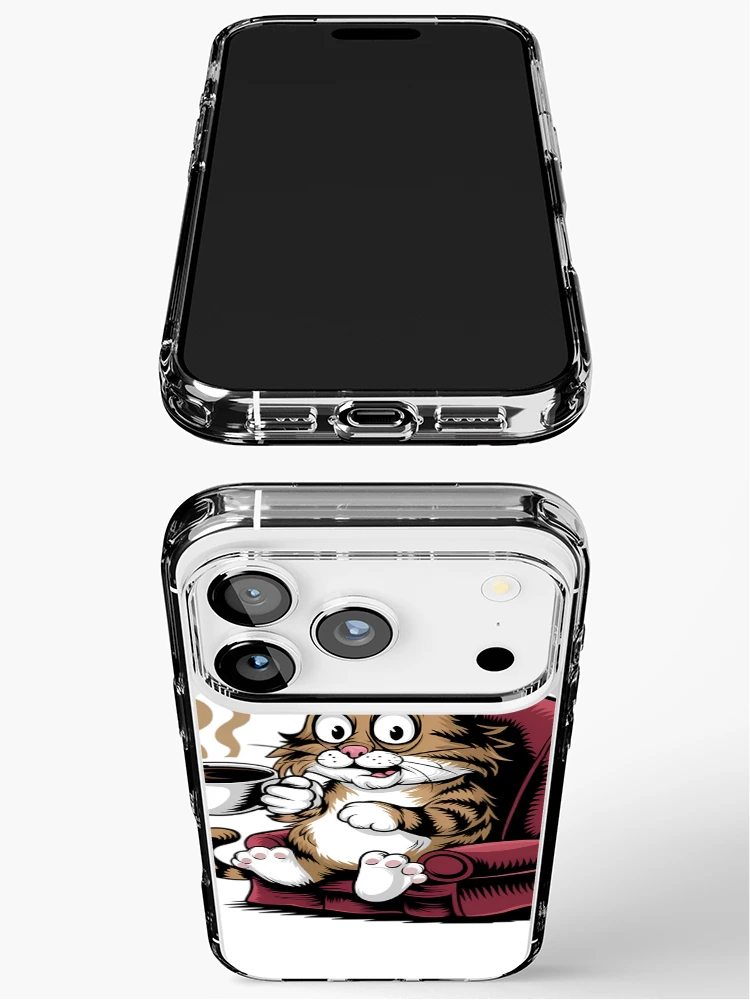 Thumbnail 3 of 5, iPhone Case, Coffee Cat designed and sold by R3FDesign.