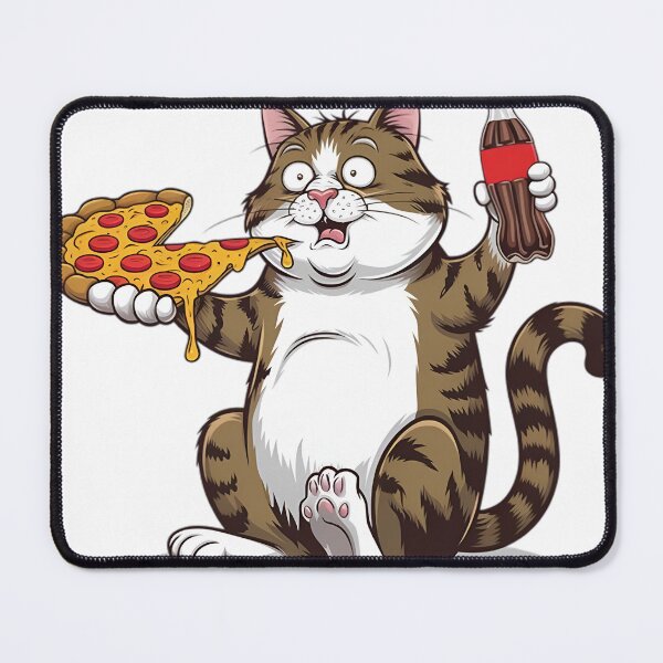 Item preview, Goofy Cat with pizza and Cola designed and sold by R3FDesign.
