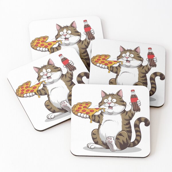 Item preview, Goofy Cat with pizza and Cola designed and sold by R3FDesign.