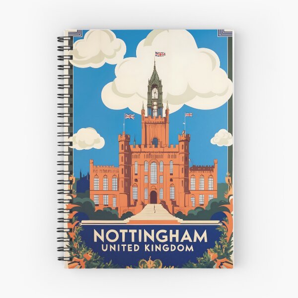 Item preview, Nottingham United Kingdom Vintage Travel Tourism  designed and sold by TravelersGems.