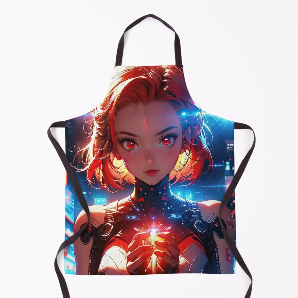 Item preview, Sci-fi superhero anime girl in suit in city portrait designed and sold by TheArtistOf2022.