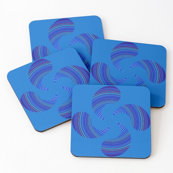 Item preview, blue-coloured lauburu designed and sold by Javier Arizabalo Garcia.