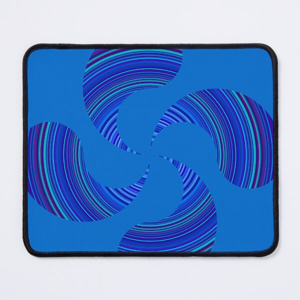 Item preview, blue-coloured lauburu designed and sold by Javier Arizabalo Garcia.