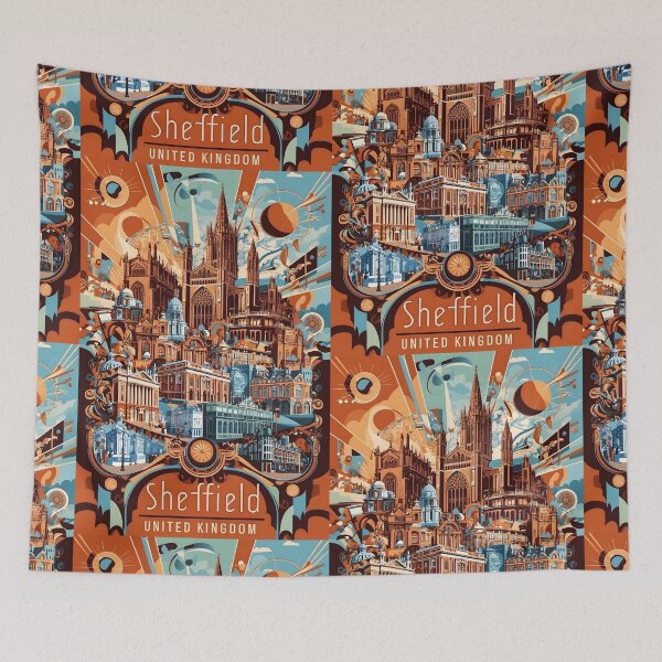 Item preview, Sheffield United Kingdom Vintage Travel Tourism  designed and sold by TravelersGems.