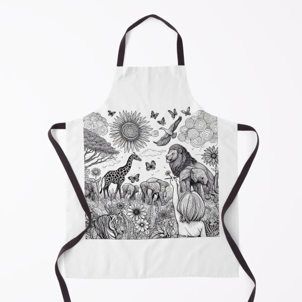 Item preview, Animal Kingdom Diverse Wildlife Line Art designed and sold by choder61.