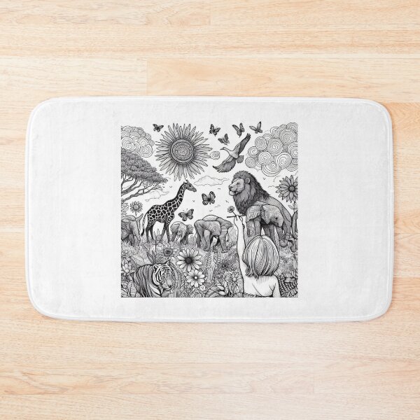 Item preview, Animal Kingdom Diverse Wildlife Line Art designed and sold by choder61.