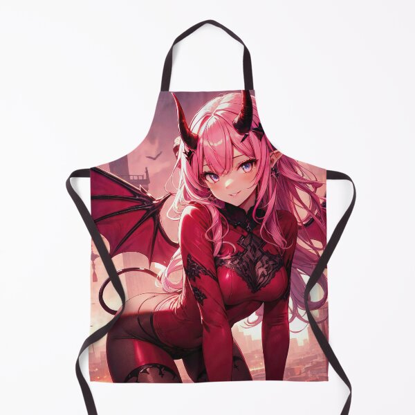 Item preview, New Monster cute anime girl with horns portrait art designed and sold by TheArtistOf2022.