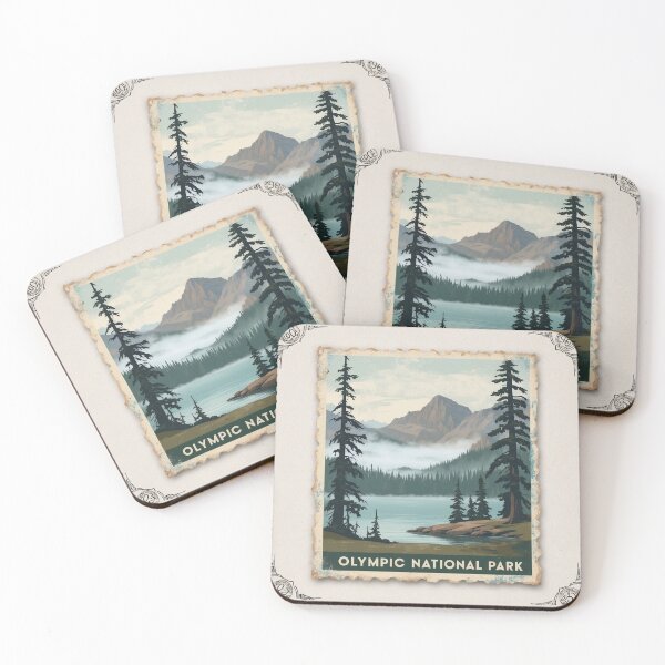 Item preview, Olympic National Park Postcard Vintage Retro Travel designed and sold by TravelPostcardGems.