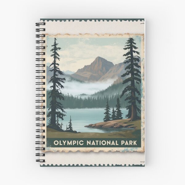 Item preview, Olympic National Park Postcard Vintage Retro Travel designed and sold by TravelPostcardGems.
