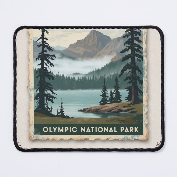 Item preview, Olympic National Park Postcard Vintage Retro Travel designed and sold by TravelPostcardGems.
