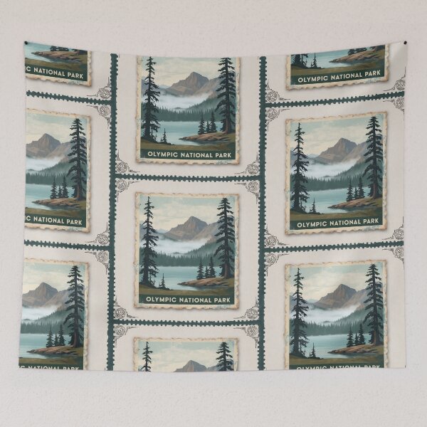Item preview, Olympic National Park Postcard Vintage Retro Travel designed and sold by TravelPostcardGems.