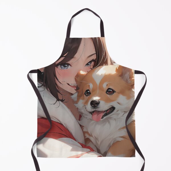 Item preview, Anime small girl with dog in city art designed and sold by TheArtistOf2022.