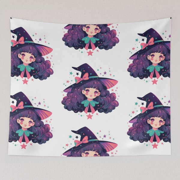 Item preview, Witch with purple hair designed and sold by MendaciousMina.