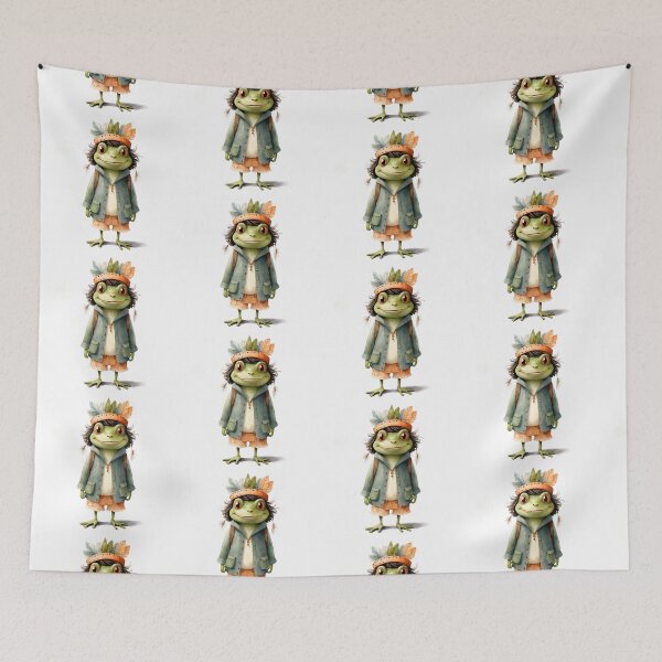 Item preview, Cute frog in boho outfit   designed and sold by Victoria Riabov.