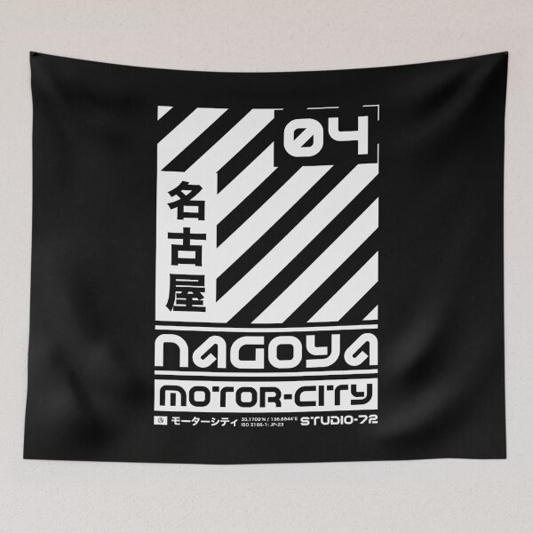 Item preview, Nagoya Japan: Cyber-City Graphic Design (White) designed and sold by STUDIO-72.