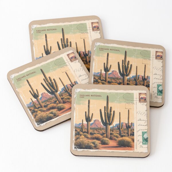 Item preview, Saguaro National Park Postcard Vintage Retro Travel designed and sold by TravelPostcardGems.