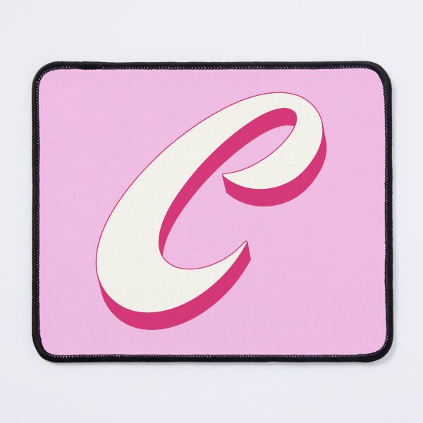 Item preview, C Letter Initial Monogram Retro Pink  designed and sold by Serendipity Studios.