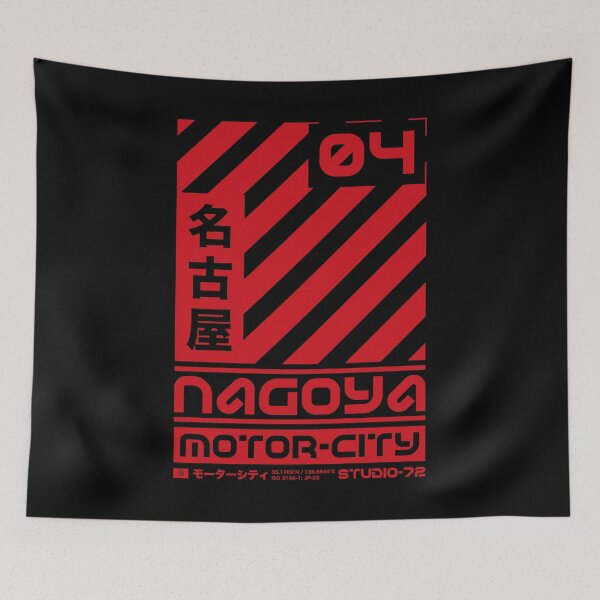 Item preview, Nagoya Japan: Cyber-City Graphic Design (Red) designed and sold by STUDIO-72.