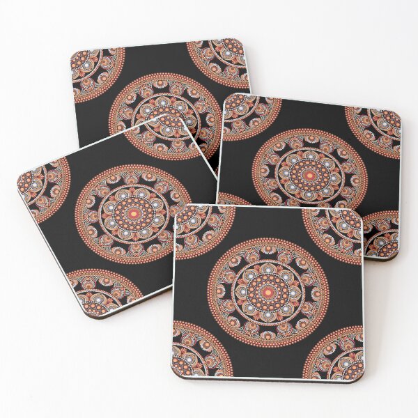 Item preview, Safari Sunset Bohemian Star Fall Polka Dot Mandala designed and sold by Triplicate Limited.