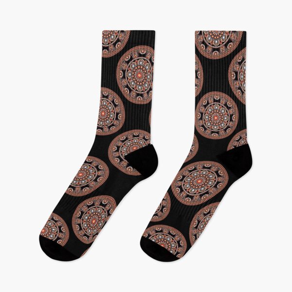 Item preview, Safari Sunset Bohemian Star Fall Polka Dot Mandala designed and sold by Triplicate Limited.