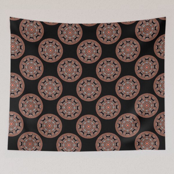 Item preview, Safari Sunset Bohemian Star Fall Polka Dot Mandala designed and sold by Triplicate Limited.
