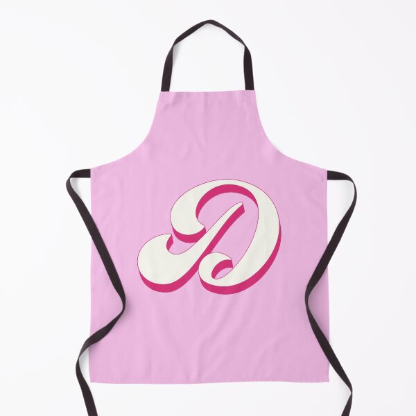 Item preview, D Letter Initial Monogram Retro Pink designed and sold by Serendipity Studios.